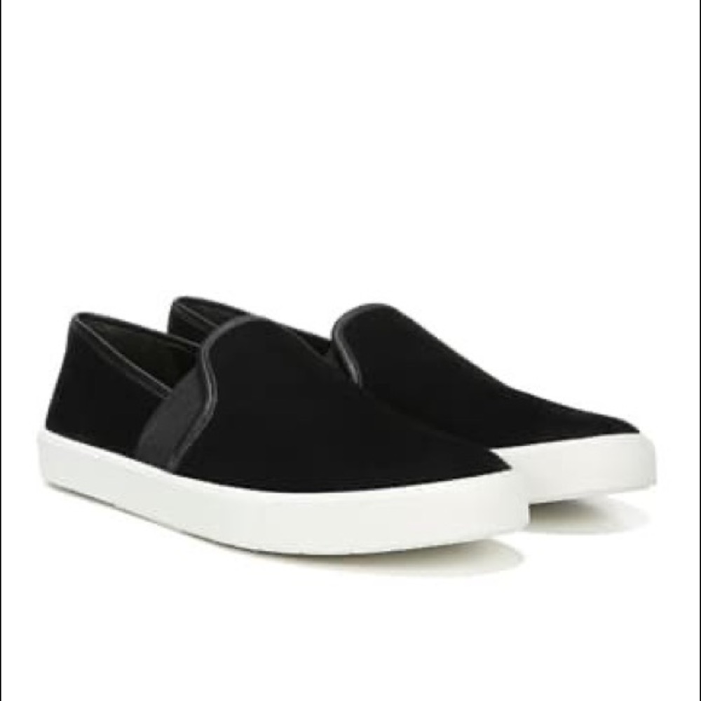 Vince Preston Suede Slip-On Sneakers Black Size 6